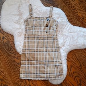 Streetwear Plaid Mini Dress (S)